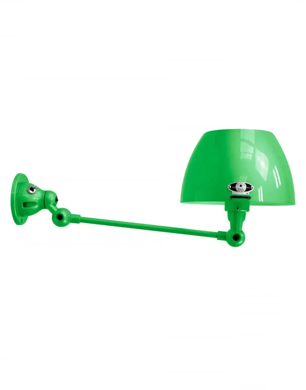 Adjustable Wall Light with Switch - Green, Metal