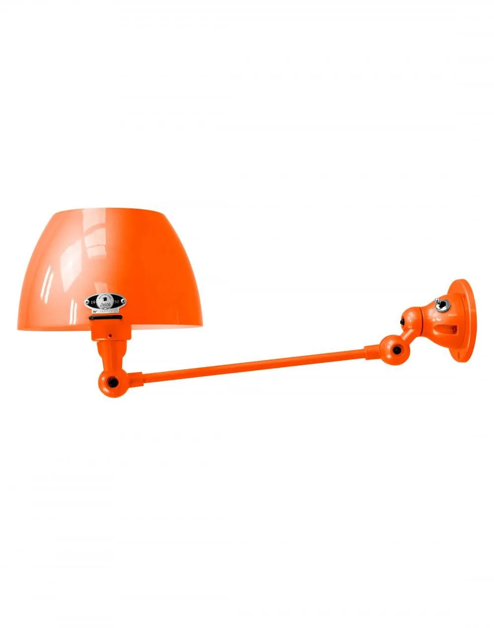Adjustable Wall Light with Switch - Orange, Metal