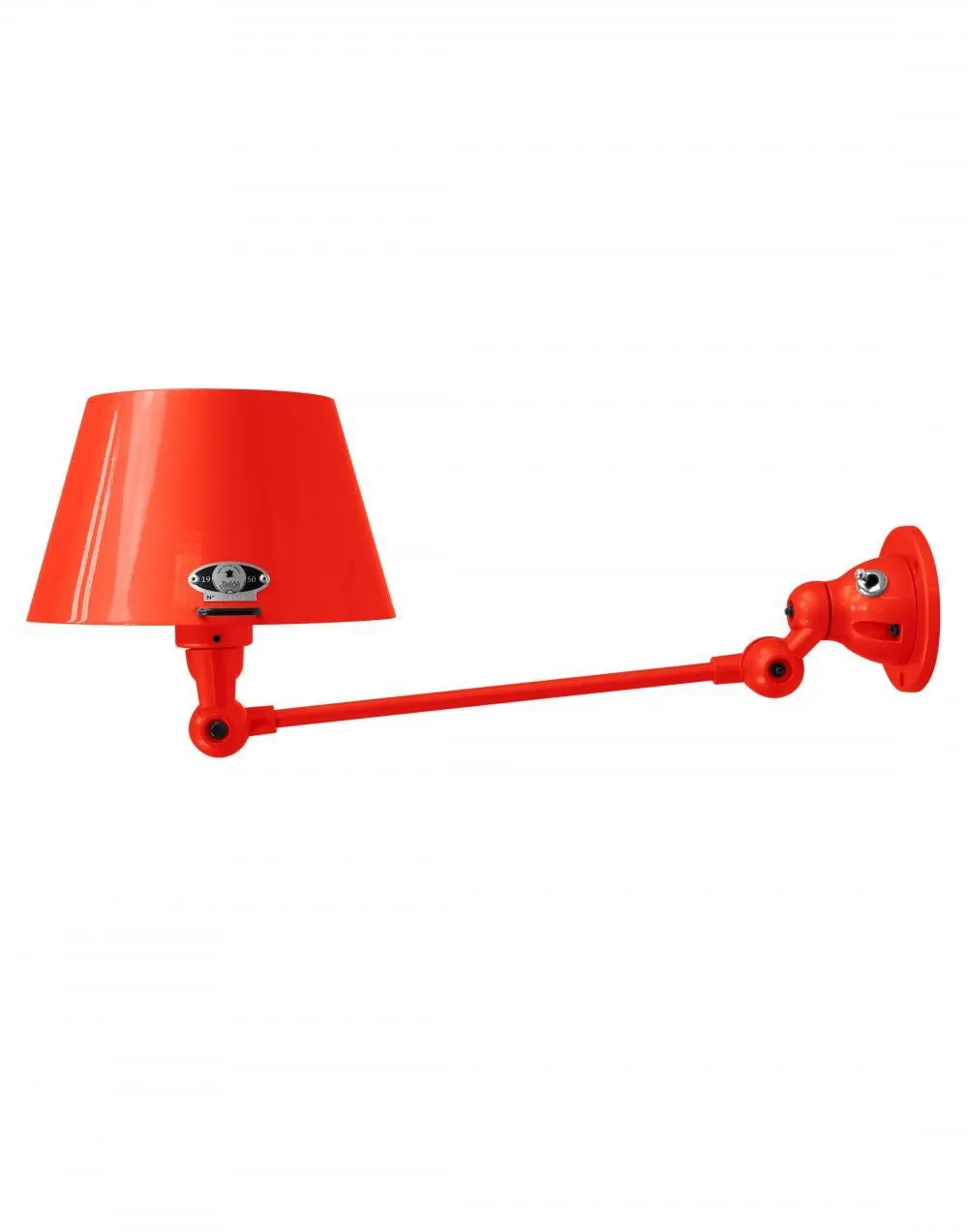 Adjustable Wall Light with Switch - Red, Metal