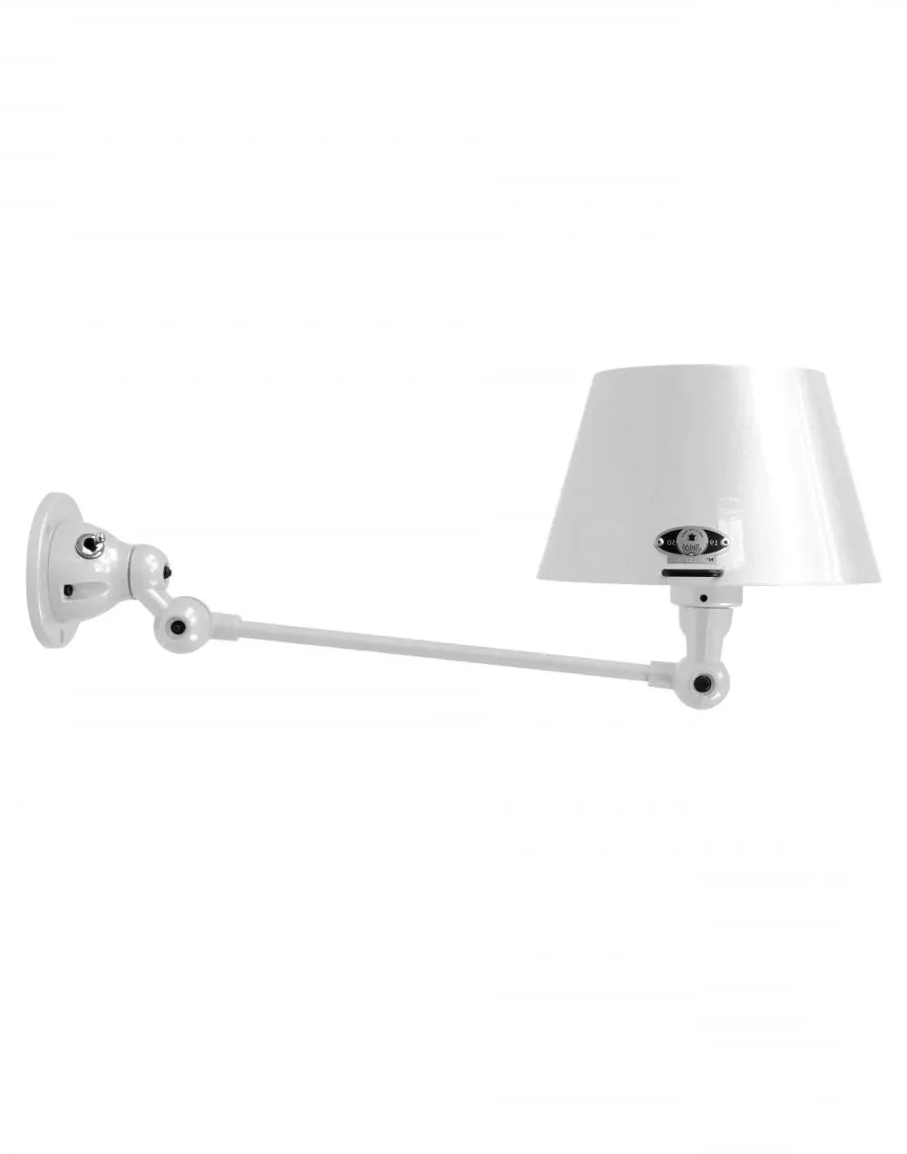 Adjustable Wall Light with Switch - Silver Grey, Metal