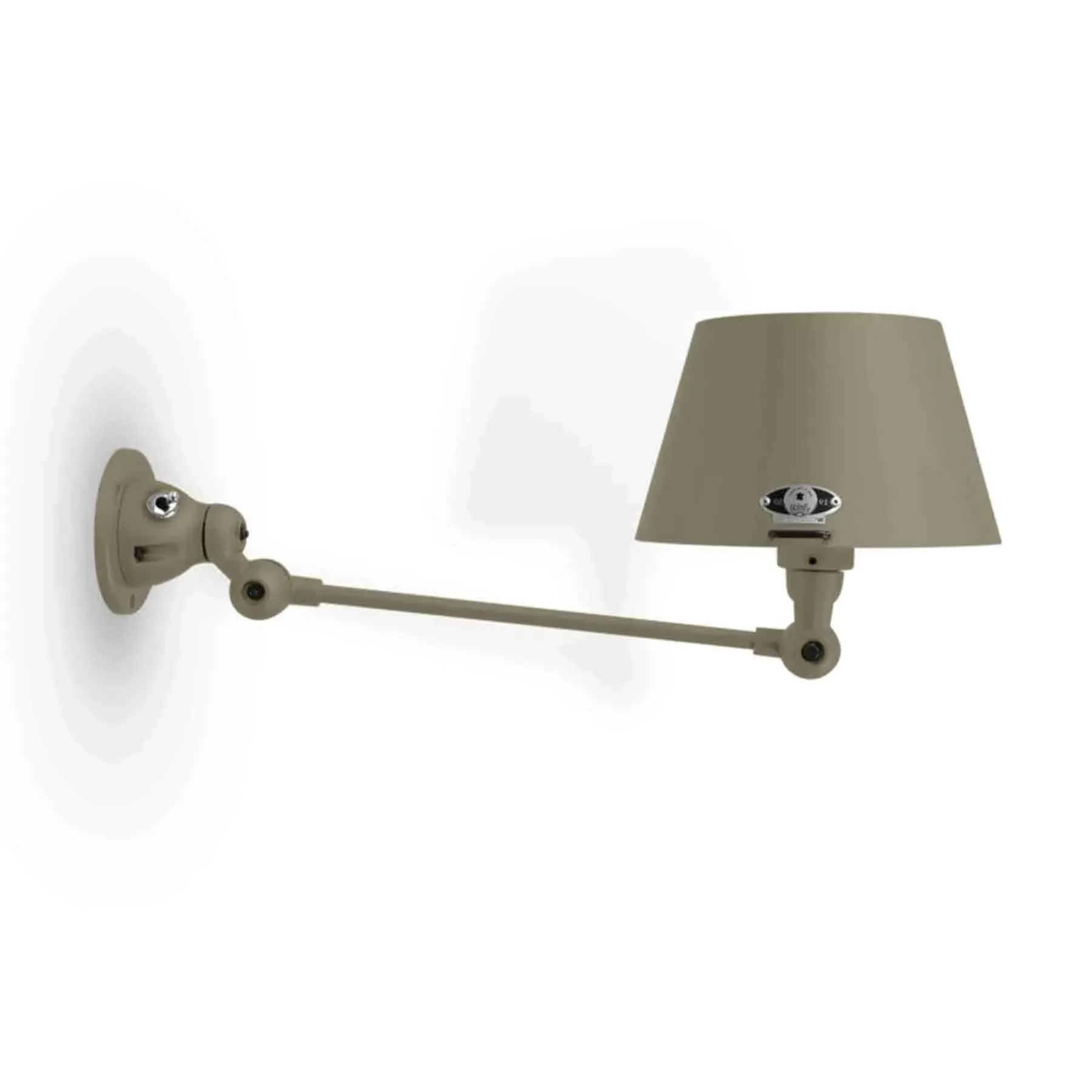 Aicler One Arm Adjustable Wall Light - Khaki, Metal