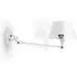 Aicler One Arm Adjustable Wall Light - White, Cast Metal