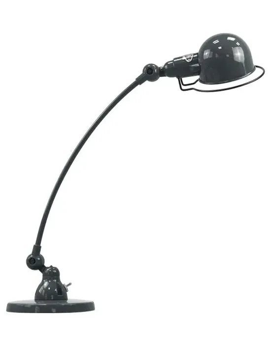 Curve Arm Desk Lamp Adjustable - Grey, Metal