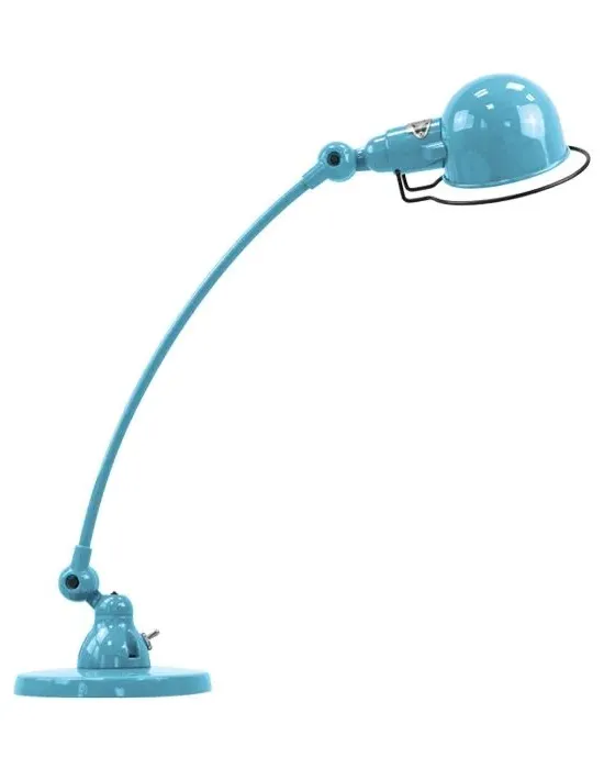Curve Arm Desk Lamp Adjustable - Pastel Blue, Metal