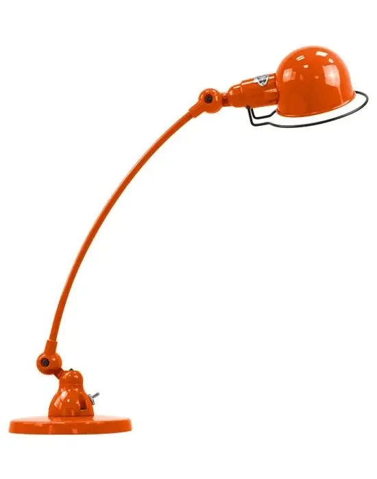 Curve Arm Desk Lamp with Ball Connectors - Orange