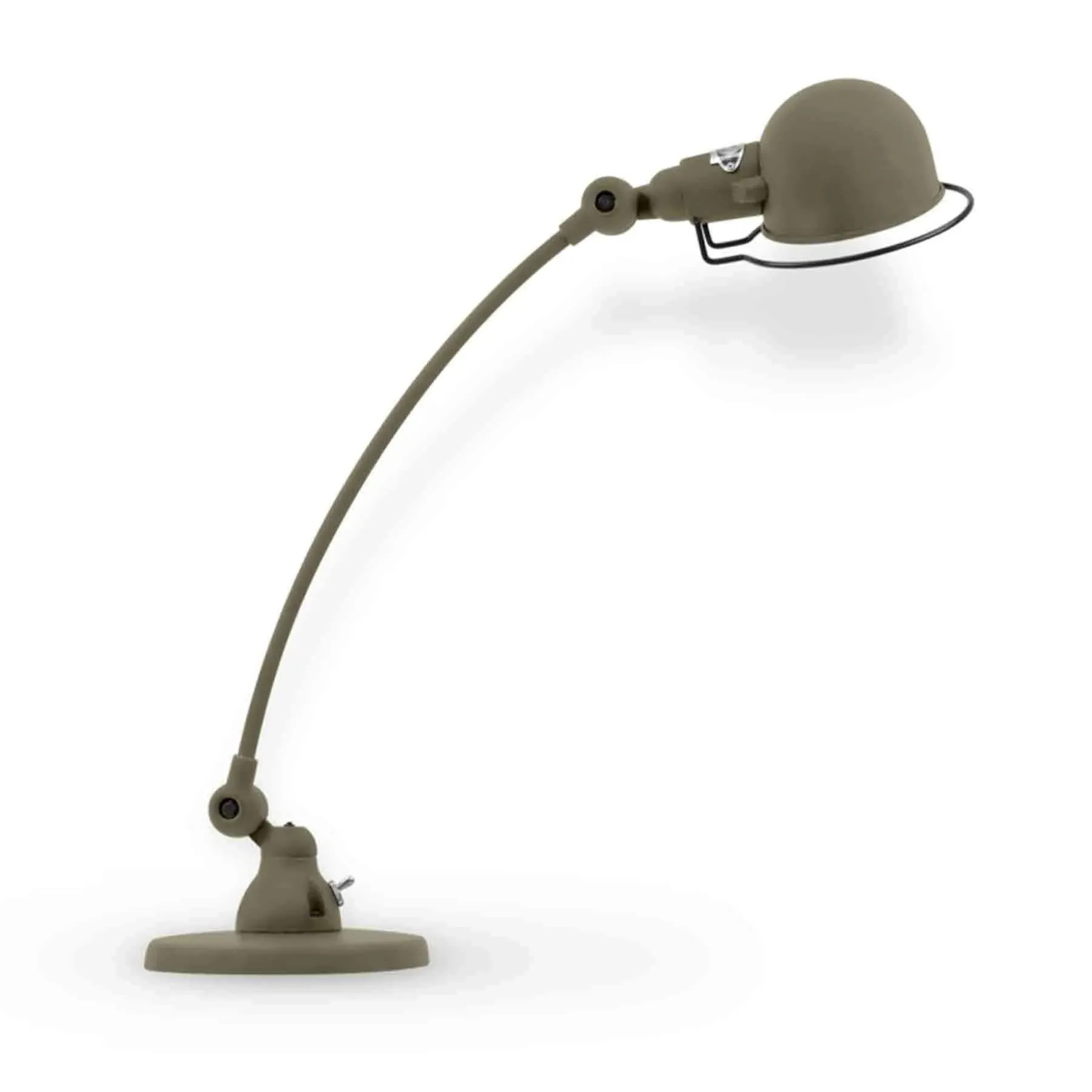 Curve Arm Desk Lamp with Handle - Khaki, Metal