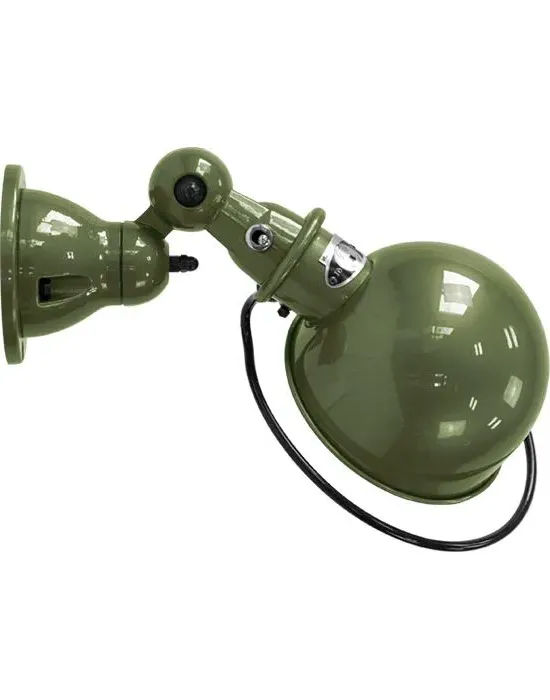 Flush Wall Light with Ball Joint - Olive, Steel image