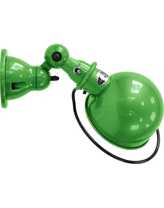 Flush Wall Light with Switch - Apple Green, Steel image