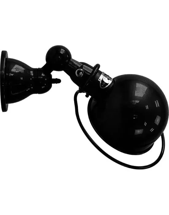 Flush Wall Light with Switch - Black, Steel