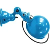 Flush Wall Light with Switch - Light Blue, Steel