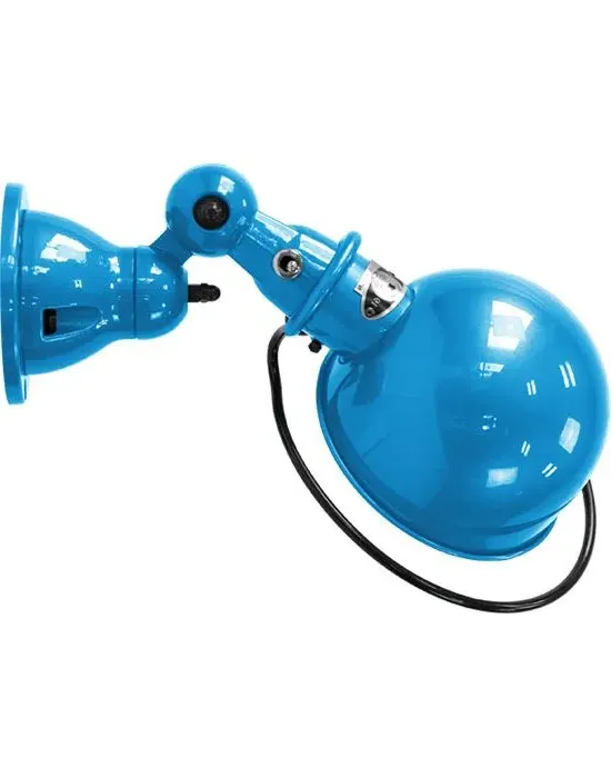 Flush Wall Light with Switch - Light Blue, Steel