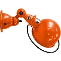 Flush Wall Light with Switch - Orange, Steel