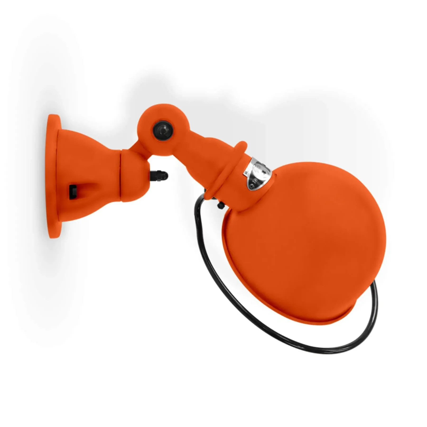 Flush Wall Light with Switch - Orange, Steel