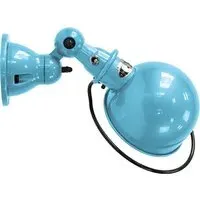 Flush Wall Light with Switch - Pastel Blue, Steel