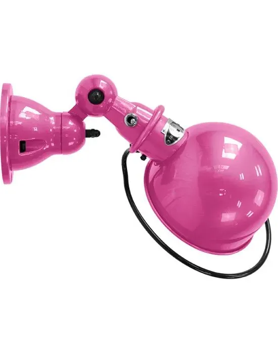 Flush Wall Light with Switch - Pink, Steel image