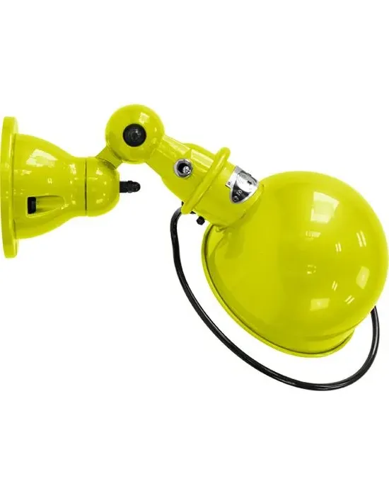 Flush Wall Light with Switch - Yellow, Aluminium