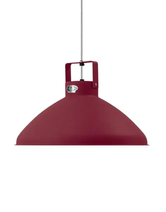 Large Pendant Light Adjustable - Burgundy, Metal