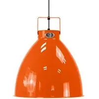 Large Pendant Light Adjustable - Orange, Aluminium