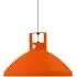 Large Pendant Light Adjustable - Orange, Metal