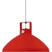 Large Pendant Light Adjustable - Red, Metal