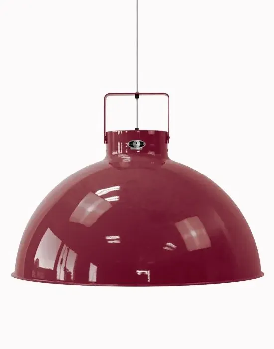 Large Pendant Light - Burgundy, Aluminium