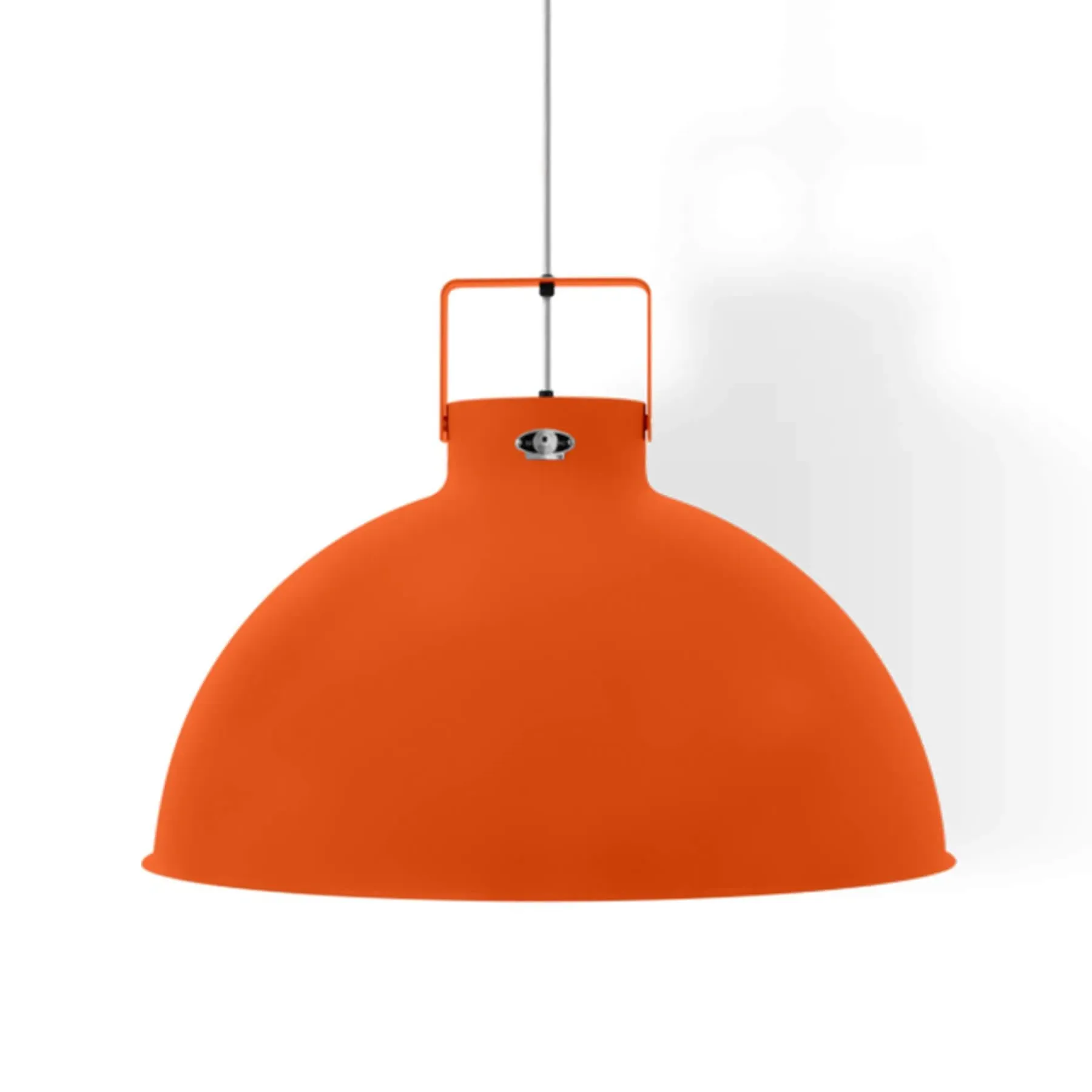 Large Pendant Light Dome Shade - Red, Aluminium