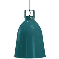 Large Pendant Light Industrial Style - Ocean Blue