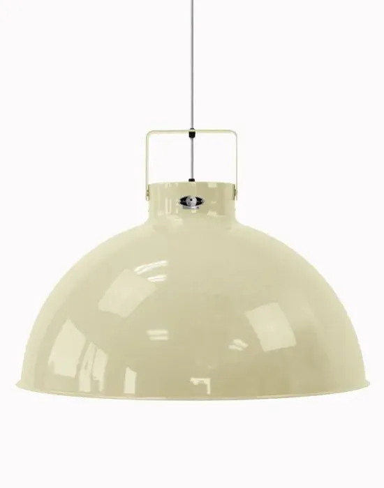 Large Pendant Light - Ivory, Aluminium