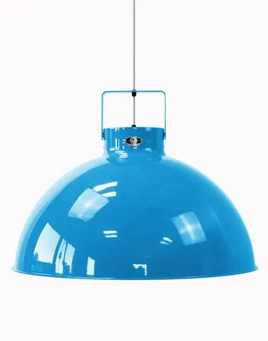 Large Pendant Light - Light Blue, Aluminium