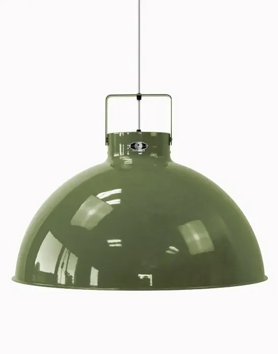 Large Pendant Light - Orange, Aluminium