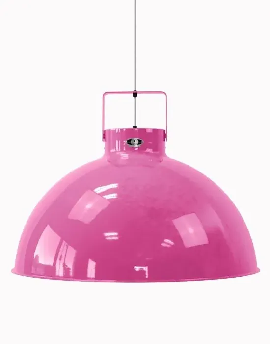 Large Pendant Light - Pink, Aluminium