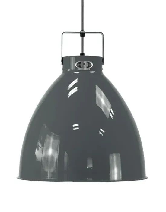 Large Pendant Light with Adjustable Shade - Grey