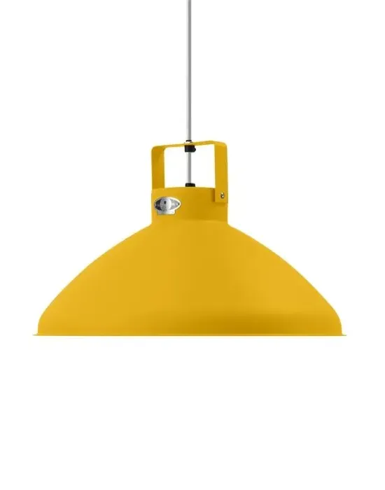 Large Pendant Light with Adjustable Shade - Mustard