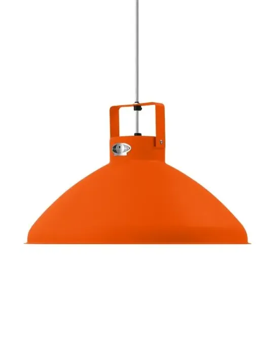 Large Pendant Light with Adjustable Shade - Orange