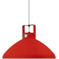 Large Pendant Light with Adjustable Shade - Red
