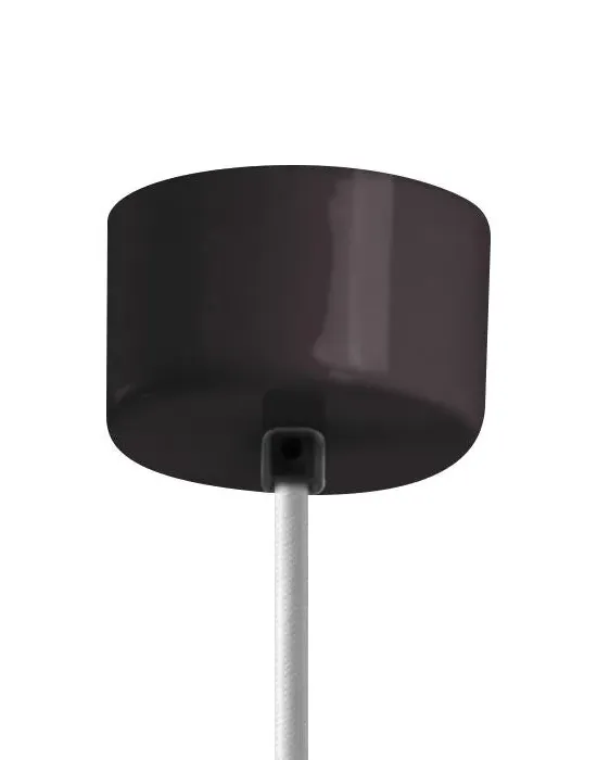 Large Pendant Light with Bell Shade - Black, Aluminium