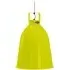 Large Pendant Light with Bell Shade - Yellow, Aluminium