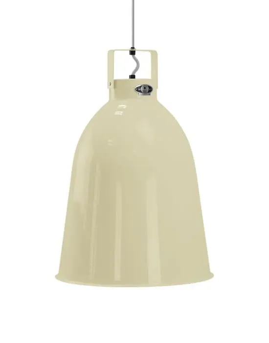 Large Pendant Light with Dimmer - Ivory, Aluminium