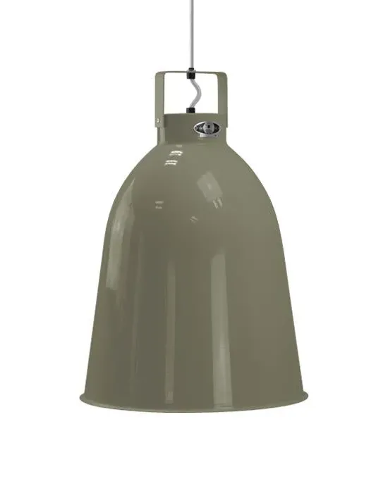 Large Pendant Light with Dimmer - Khaki, Aluminium