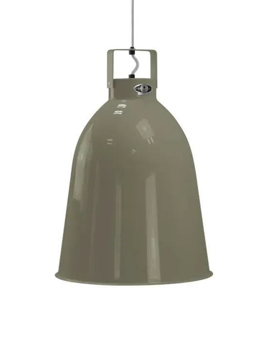 Large Pendant Light with Dimmer - Khaki, Aluminium