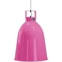 Large Pendant Light with Dimmer - Pink, Aluminium