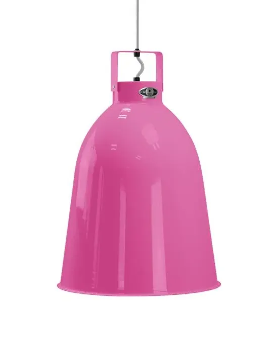 Large Pendant Light with Dimmer - Pink, Aluminium