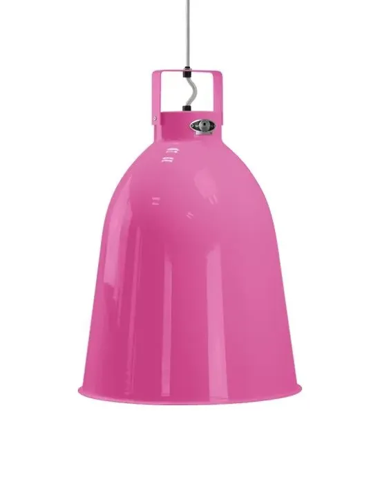Large Pendant Light with Dimmer - Pink, Aluminium
