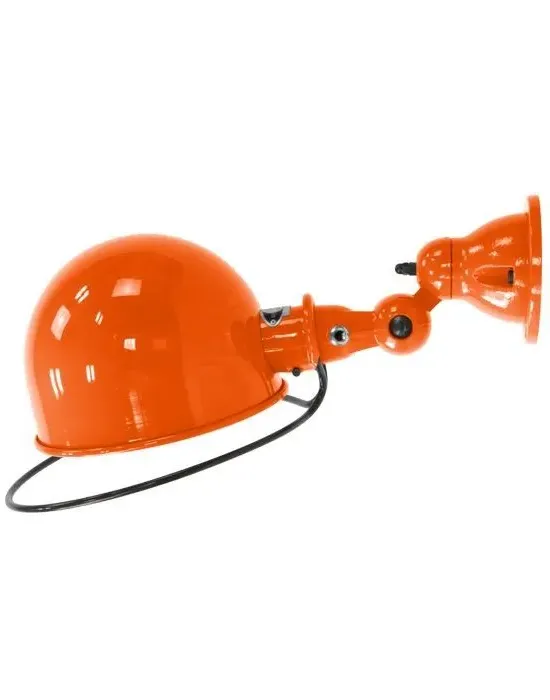 Loft Large Flush Wall Light - Orange, Gloss