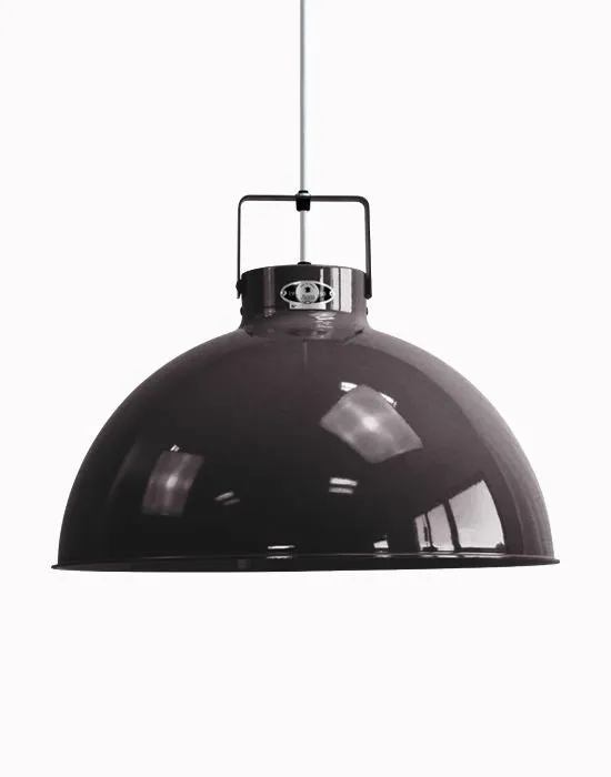 Medium Pendant Light Dome Shade - Black, Aluminium image
