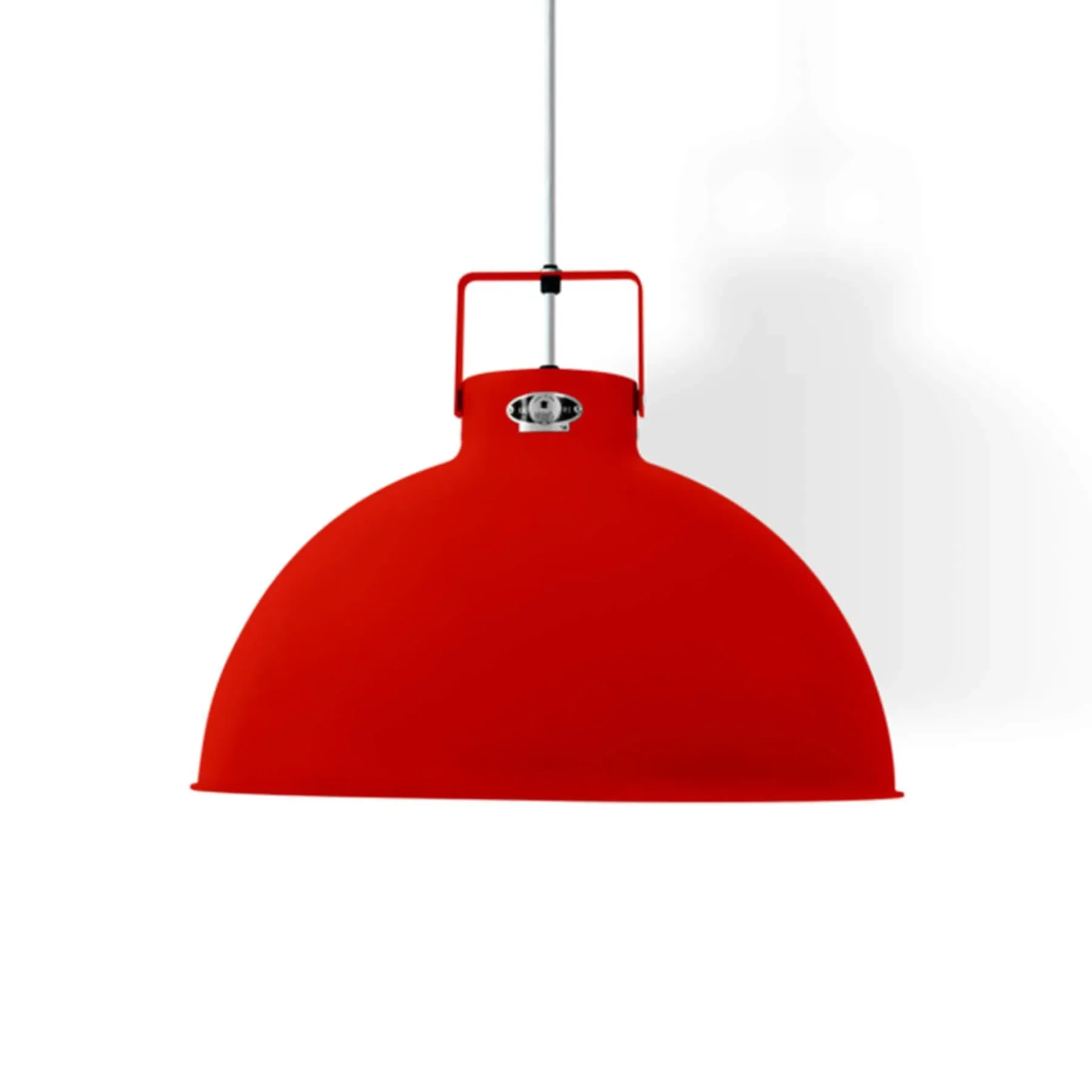 Medium Pendant Light Dome Shade - Red, Aluminium