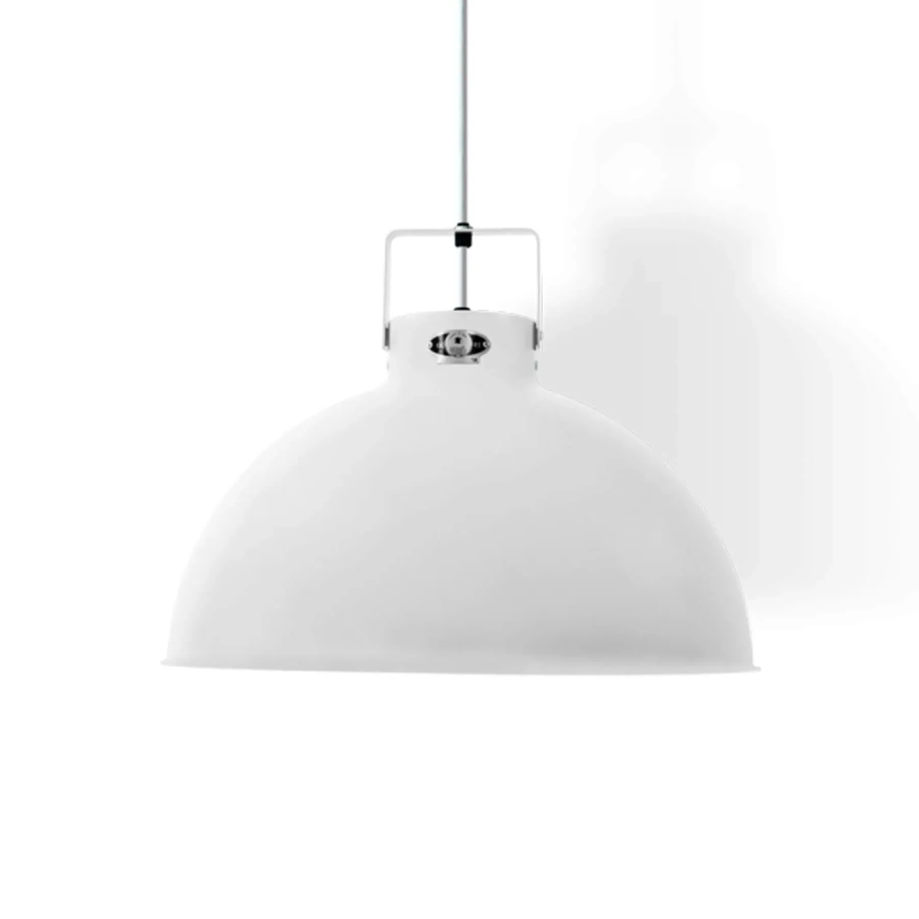 Medium Pendant Light Dome Shade - White, Aluminium