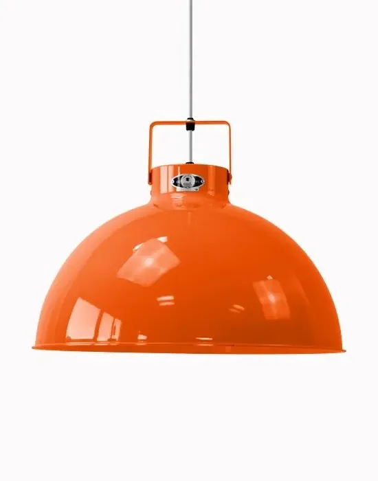 Medium Pendant Light - Orange, Aluminium