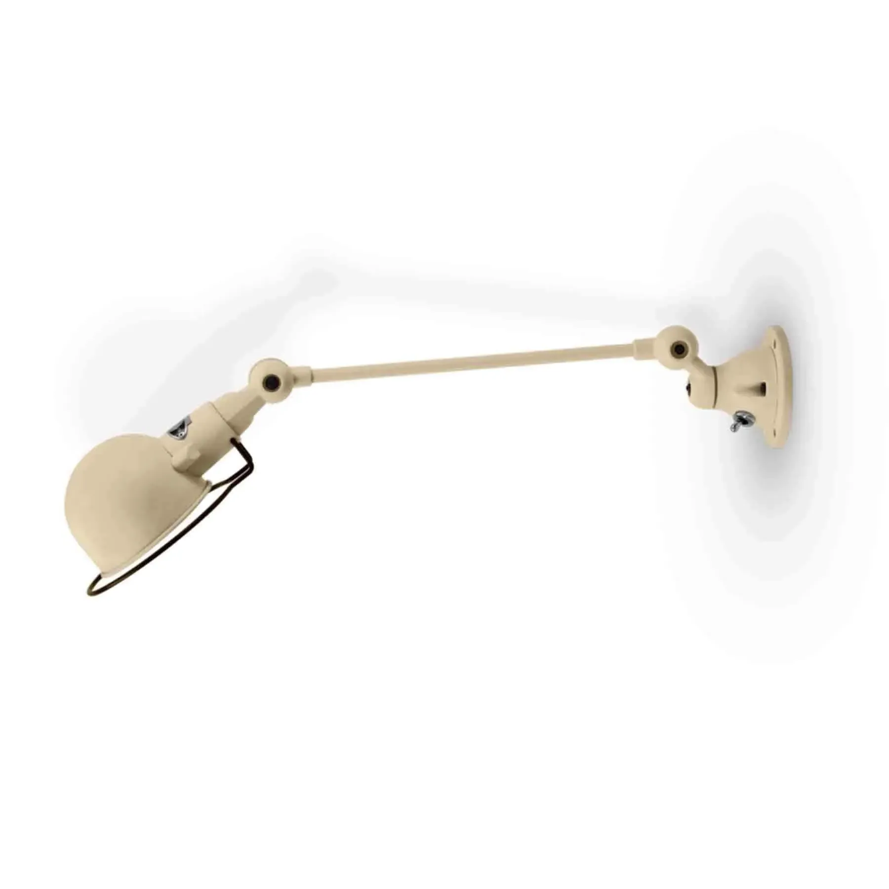 One Arm Adjustable Wall Light - Ivory, Matt