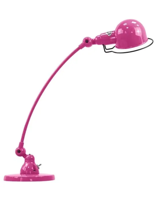 Signal Curve Arm Desk Lamp - Pink, Aluminium